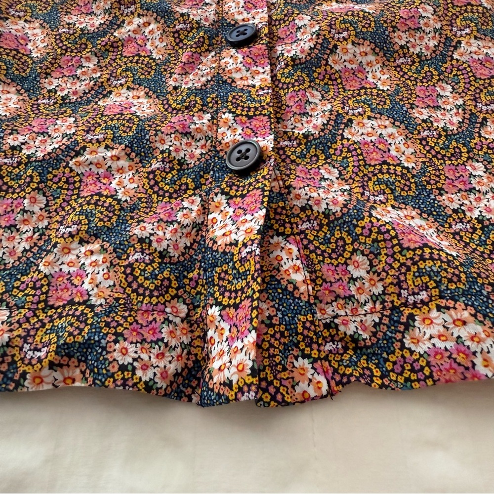 J. Crew Collection Tie-Sleeve Button-Front Top in Ratti Prism Floral - Picture 13 of 17